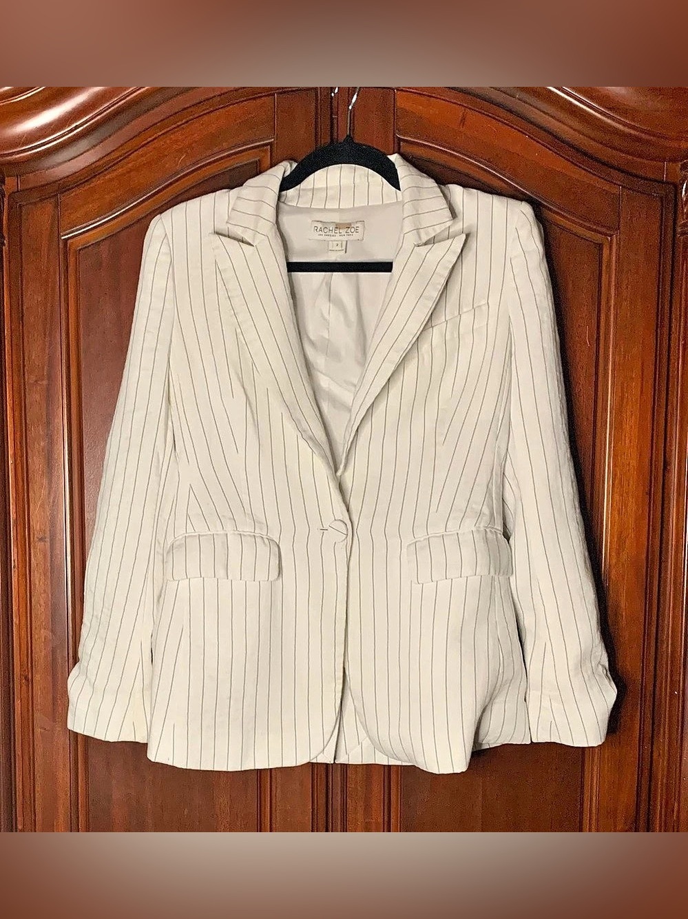 Rachel Zoe Dominique Blazer Striped Cream Size 2